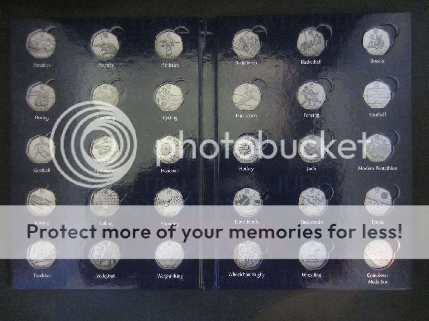 LONDON OLYMPICS GAMES 2012 50p COIN COLLECTORS ALBUM + MEDALLION SPACE