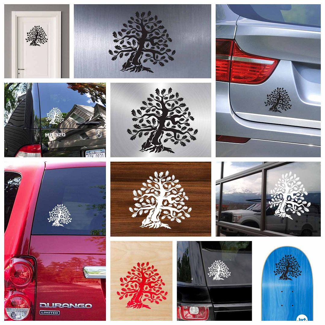Decal Stickers Tree nature plant Helmet Atv Bike vinyl bike A19 28956